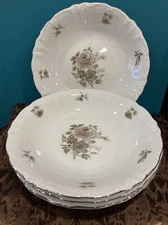 winterling schwarzenbach bavaria Germany Dawn Rose  Soup  Bowl  7.75” Set Of 4