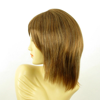 Perruque Femme Mi-longue Châtain Méché Cuivré AXELLE 6H30 - Synthétique, Bonnet Moyen - Neuf !