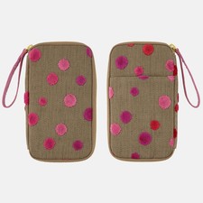 Hobonichi Small Drawer Pouch Koyaguchi Pile Fabric Pink Sparkle New