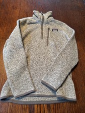 PATAGONIA Better Sweater 1/4 zip Kids Youth Small 7-8 Solid Gray Cozzy Fleece