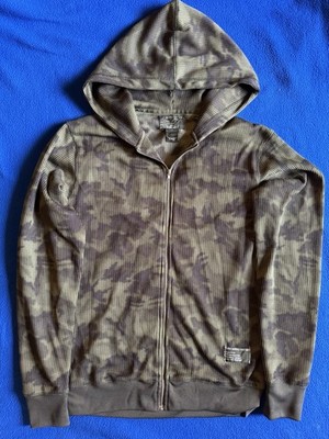 Y2K Stussy Authentic Outer gear Waffle Knit zip-up hoodie Size small
