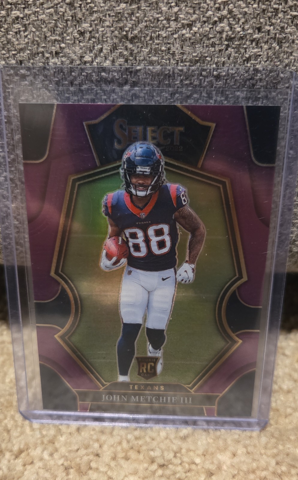 2022 Panini Select - Premier Level John Metchie III Purple Prizm /75 (RC) QQ4