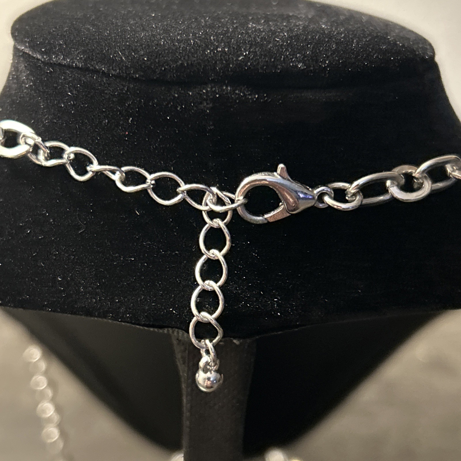 Triple Circle Loop Statement Silver Bold Necklace… - image 3