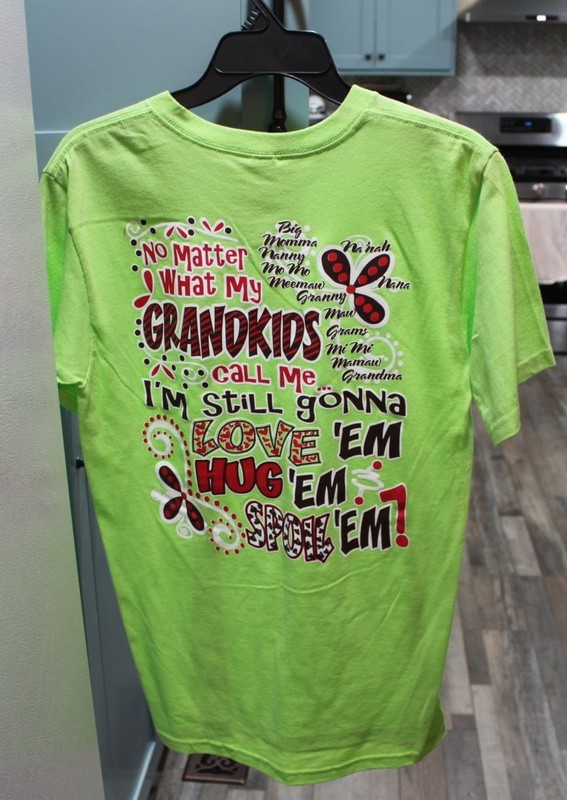 Girlie Girl T-Shirt - No Matter What My Grandkids Call Me....... Size Small NEW