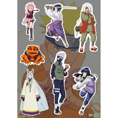 Naruto Uzumaki Sticker Pack Sakura Haruno Sasuke Uchiha Jiraiya Gamabunta Logo