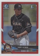 2018 Bowman Chrome Prospects Red Refractor 2/5 Jorge Guzman #BCP180 1n4o