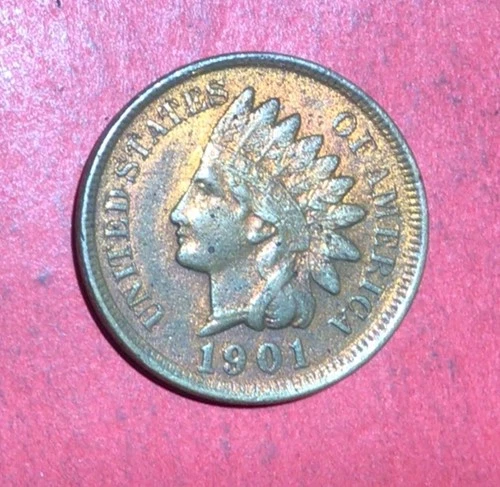 1901 US Indian Head Cent! XF Details! SHARP! Old US Coin!