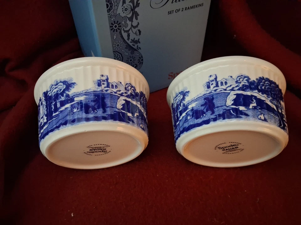 Spode Blue Italian Ramekins 8.5cm Set of 2 New Original Box (Serving Dish Bowl) - Image 2 of 4