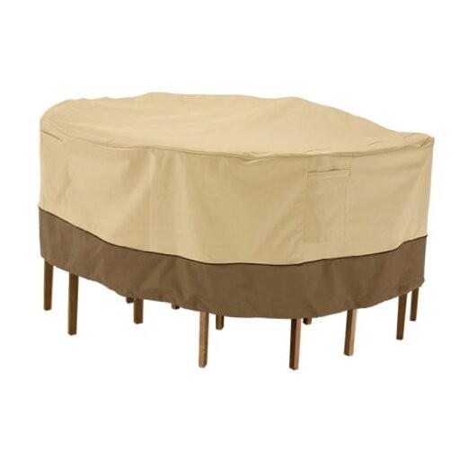  Veranda Water-Resistant 108 Inch Round Patio Table & Chair 