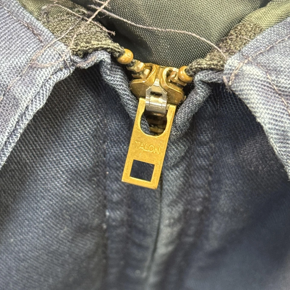 Vintage Red Kap Jacket Mens XL Navy Blue Quilted Mechanic Talon Zip Made USA 80s - Image 2 of 4