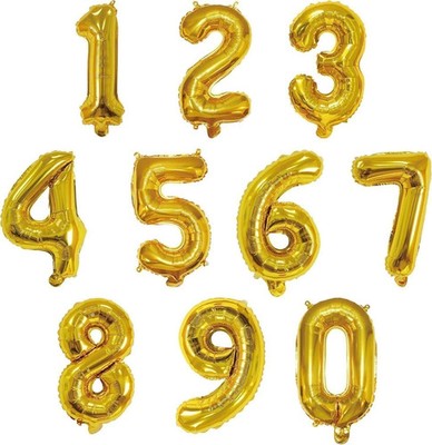 Mylar Foil Balloon-GOLD #2 ONLY-16 Inch-Birthday/Anniversary ETC-NEW in Package!