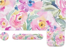 Mouse Pad with Wrist Rest, Large Desk Mat, Ergonomic Keyboard Wrist Support, 4Pc