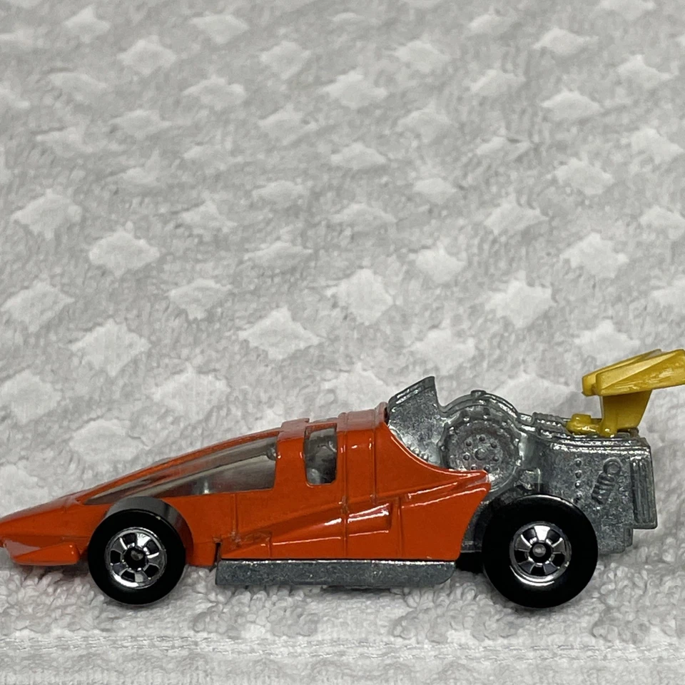 Hot Wheels Vintage 1979 Indy Race Car Naranja Amarillo, ¡Ruedas Traseras Ajustables!! Foto 2 de 4