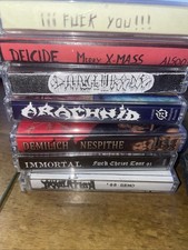 BLACK DEATH METAL CASSETTE LOT (7 TOTAL) MAYH...