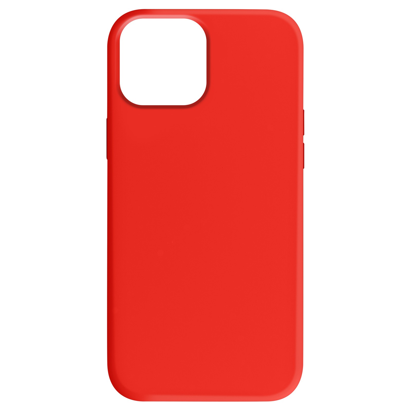 Coque iPhone 15 rouge en microfibra et protection bords surélevés