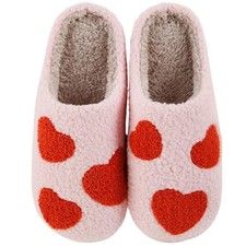 Tellrain Slippers Women Fuzzy Valentines House Rose Heart Bedroom Platform...