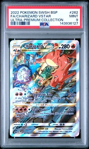 2022 POKEMON SWSH ULTRA-PREMIUM COLLECTION FULL ART/CHARIZARD VSTAR PSA 9