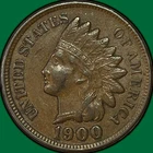 1900 Indian Head Cent Near Almost Uncirculated AU/XF++ Coin #41614