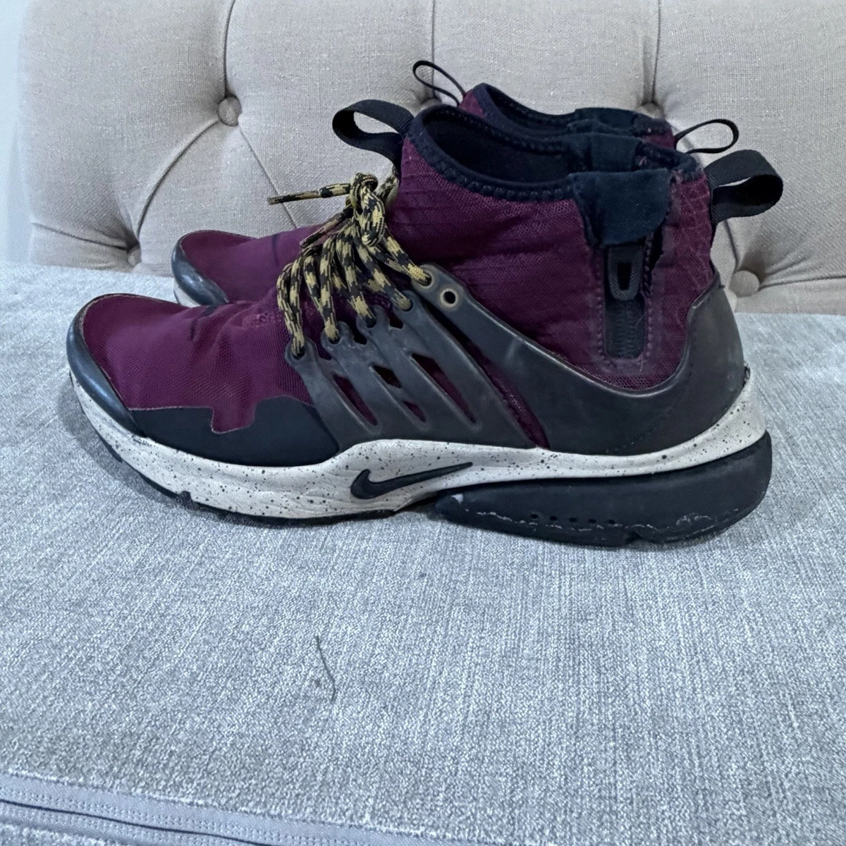 Nike Air Presto Mid Utility Bordeaux Trail Running Shoes 859524-600 Mens Size 12 2017 Mens Nike Air Presto Mid Utility  main image 2