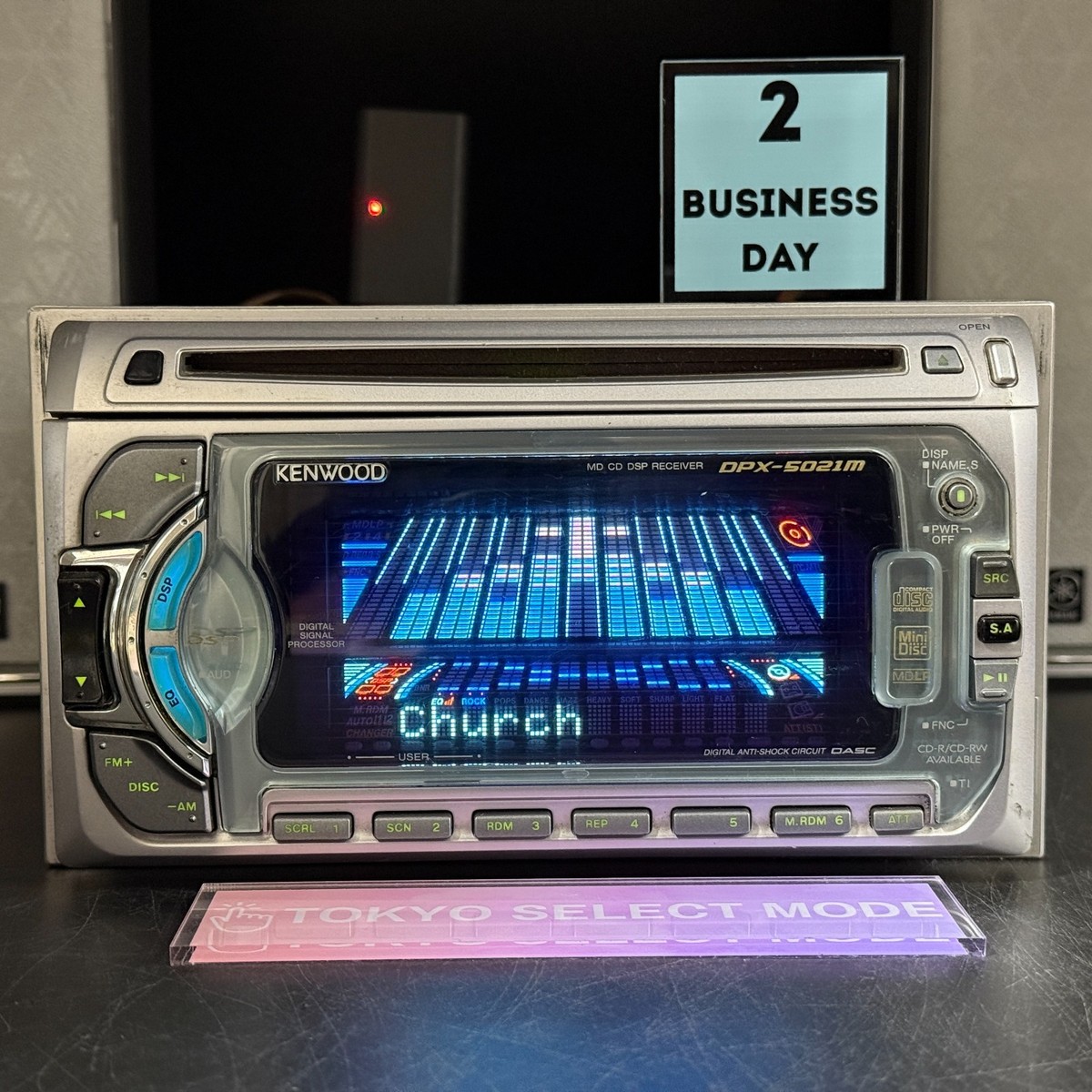 KENWOOD DPX-5021M Car Audio 2DIN CD MD DSP Added Bluetooth Tested