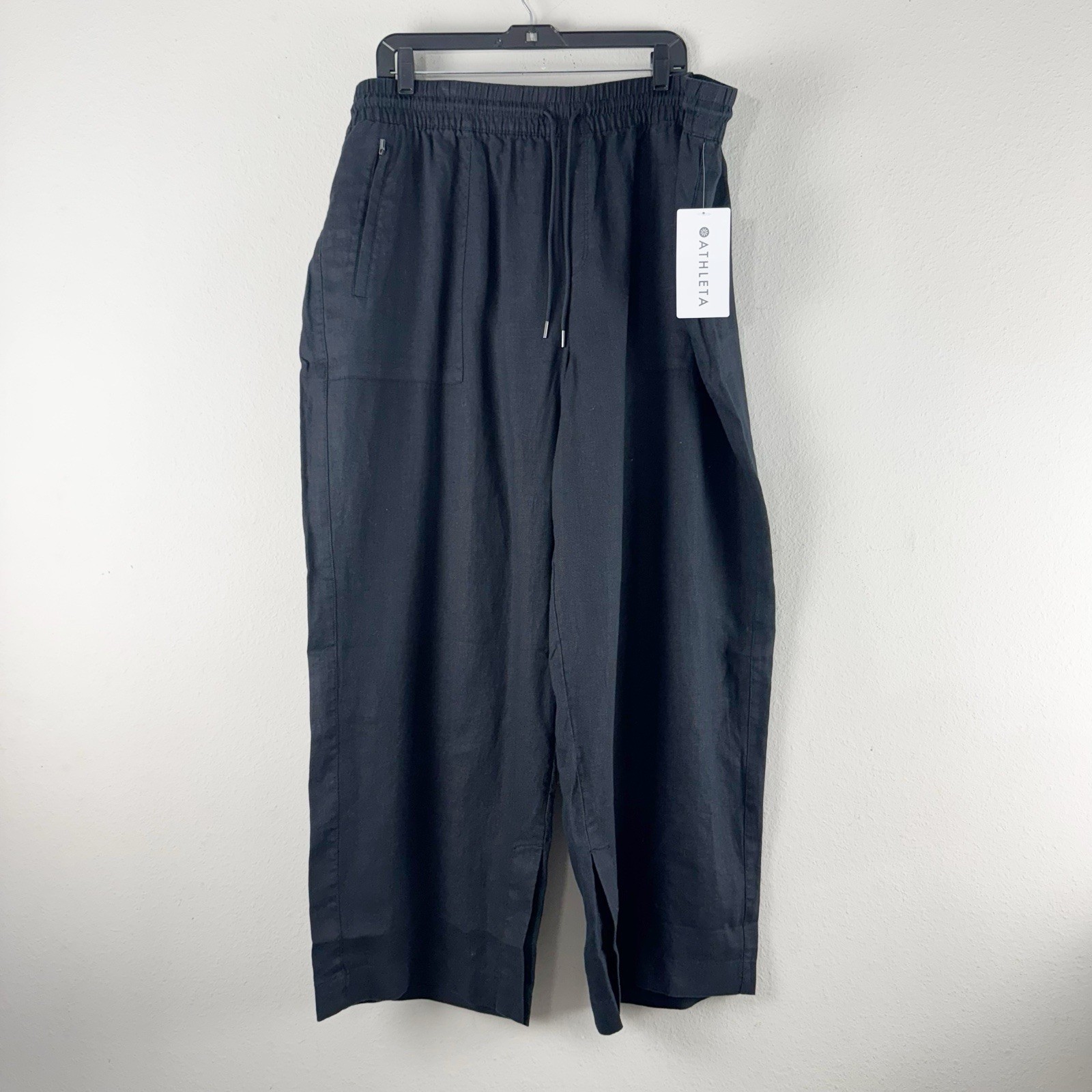 Athleta Women's Retreat Linen Wide Leg Pants Size 2X Black