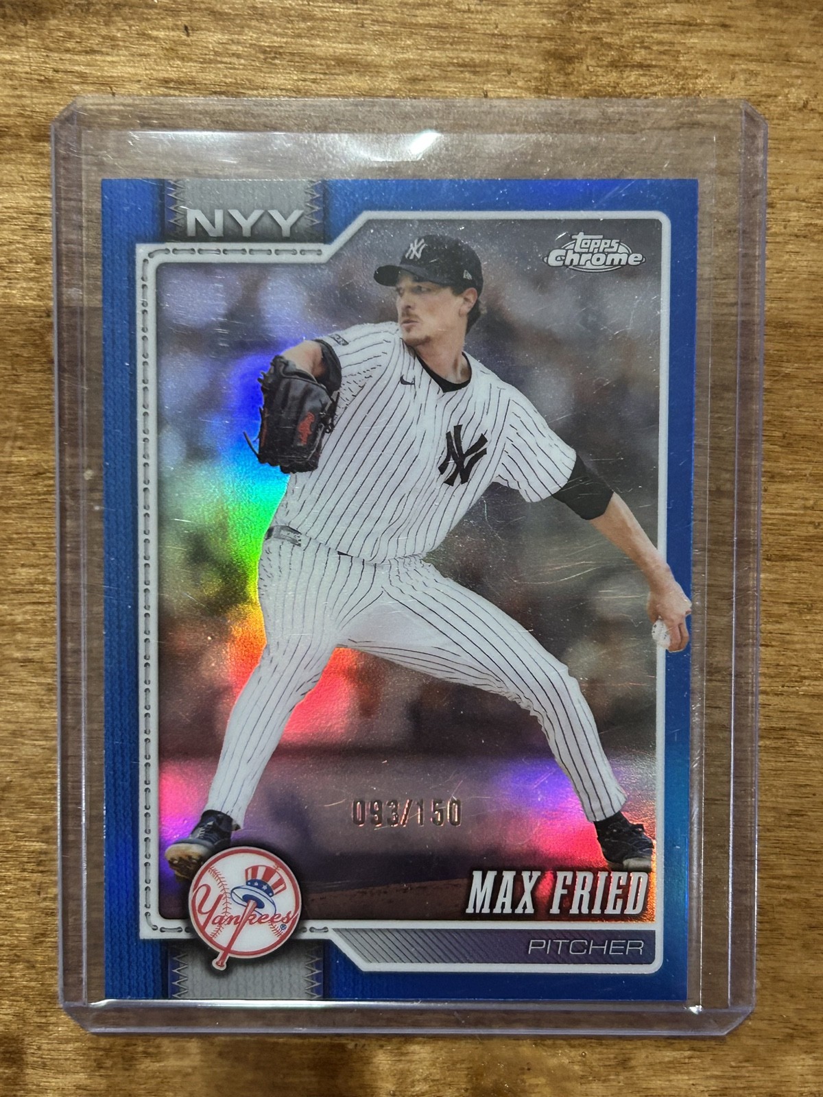 2026 Topps Chrome - Max Fried Blue Refractor /150 New York Yankees #113