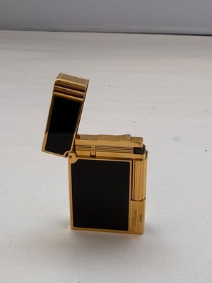 S.T. Dupont Gatsby Gold Black Chinese Lacquer Lighter Paris France
