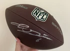 Jaxson Dart NFL QB NY New York Giants Autographed Wilson Football