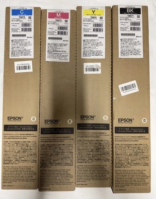 4 x Original EPSON Enterprise WF-C17590  T8871 / T8872 / T8873 / T8873 Cartridge