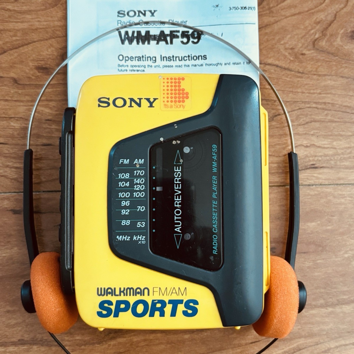 その他 SONY SPORTS - WM-AF59 Sony Walkman WM-AF59 Sports Cassette Player - New Belts