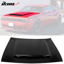 Fits 08-23 Dodge Challenger Demon Style Hood Scoop Air Vent Unpainted - Aluminum