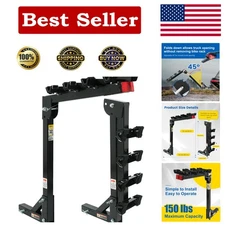 Durable Alloy Steel 4-Bike Rack with Swing-Down Feature - Easy Installation