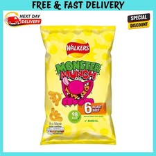 Monster Munch Roast Beef Multipack Snacks Crisps 6x20g