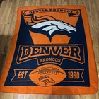 Denver Broncos Fleece Blanket Soft Throw Marque Style Series NFL — photo 1