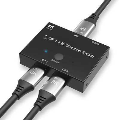 DisplayPort 8K DP 1.4 2In 1Out 1In 2Out Switch Bi