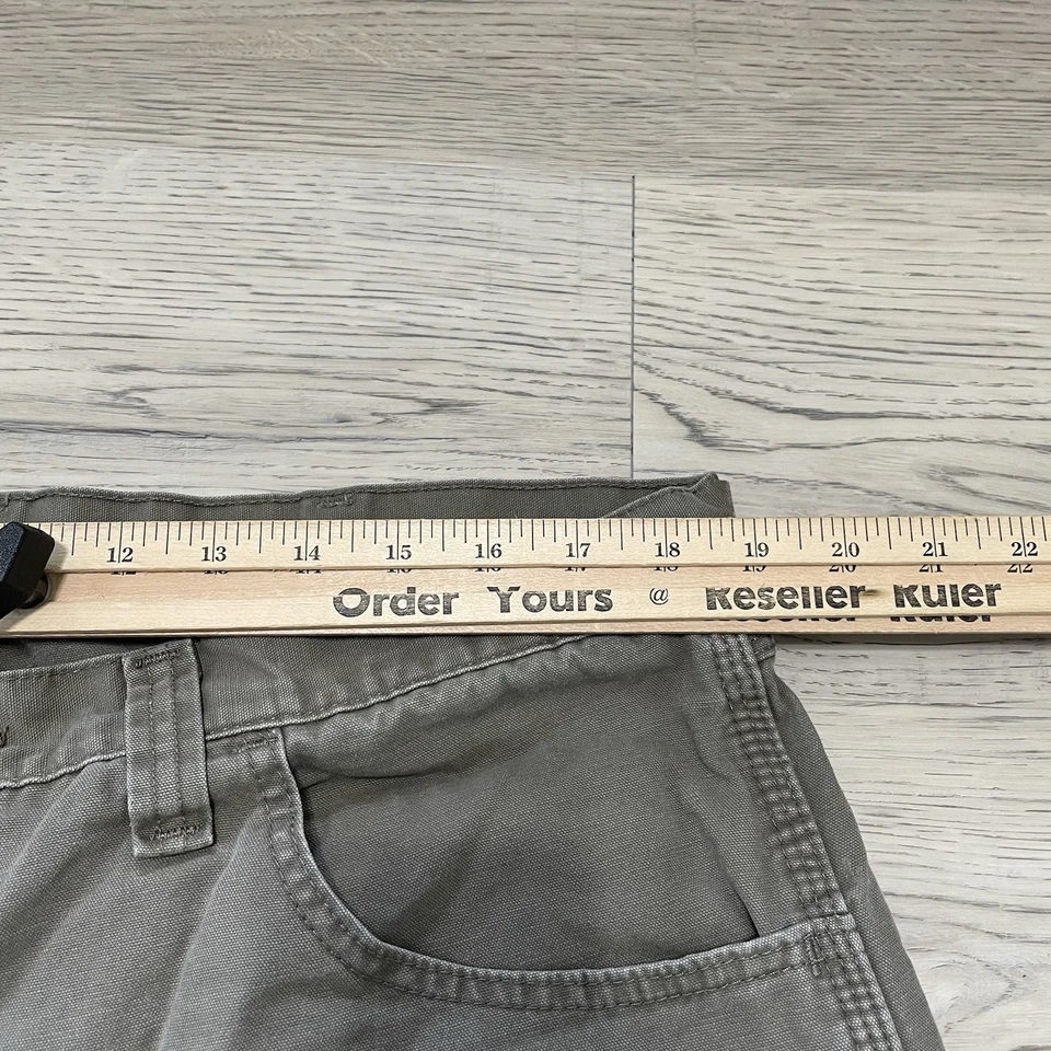 Y2K Wrangler Carpenter Shorts Men's Size 38 Baggy Fit Gray Work Skate Grunge - Image 4 of 4