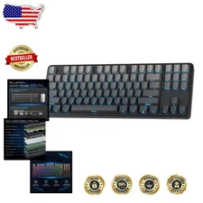 RGB 80% TKL Gasket Mechanical Keyboard 3-Mode Wireless Hot-Swap PBT