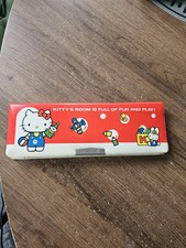 1976 Sanrio Hello Kitty Japan Pencil Case Damaged Usable Original Red Primary