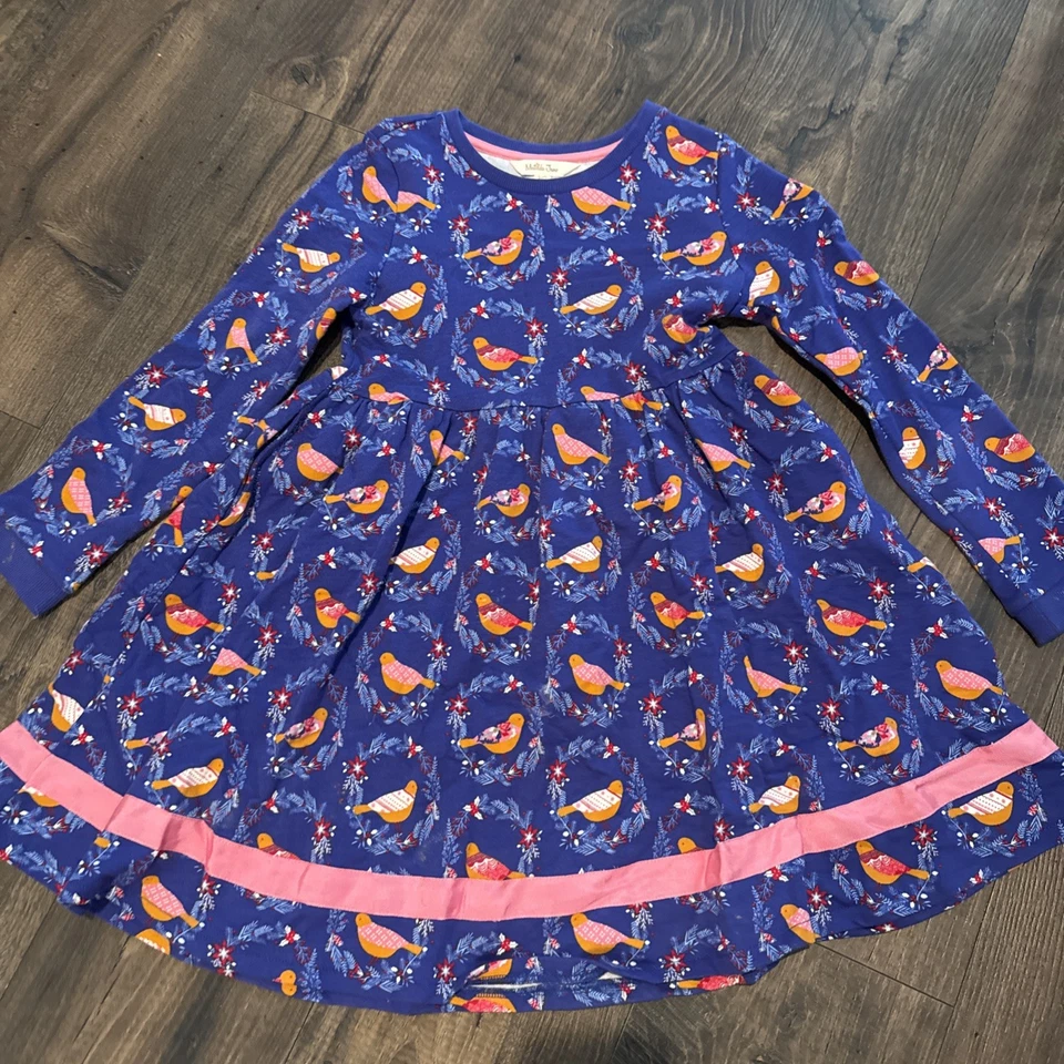 Vestido Matilda Jane PARTRIDGE Talla 8 Niñas Nuevos Bolsillos Navidad Pájaros Vacaciones Foto 2 de 4