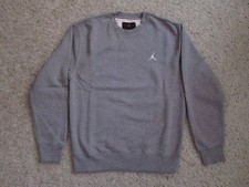 JORDAN FLEECE CREWNECK SWEATSHIRT FJ7776-091 SIZE S HEATHER GREY