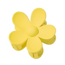 Yellow Hair Claw Clips Flower Shaped Plastic Jaw Clips Anti-scratch Smell-les...