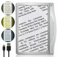 MagniPros 5X Rechargeable Large Ultra Bright 1 Count (Pack of 1), Silver