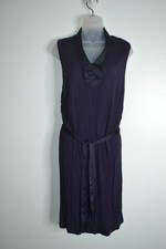 Gap, Navy Blue, Shirt Dress, Tie Waste, Sleeveless, Small