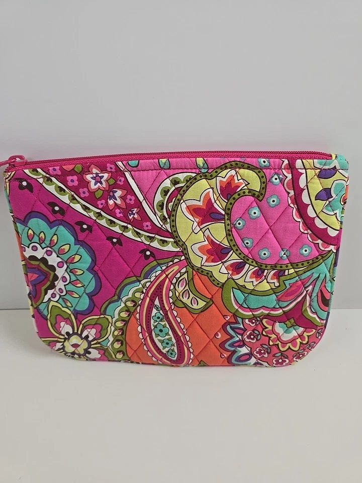 Vera Bradley Petite Case Organizer – Paisley Print – Small Zip Pouch Travel Bag - Image 4 of 4