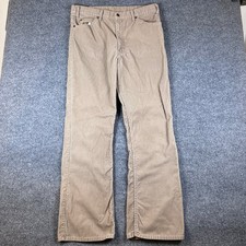 Vintage Levis 517 Pants Mens 38x34 FITS 36x33 Brown Corduroy Made in USA 80s