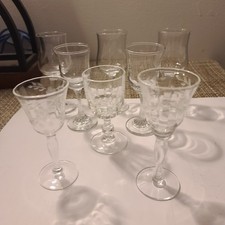 8 Vintage Shot Glasses