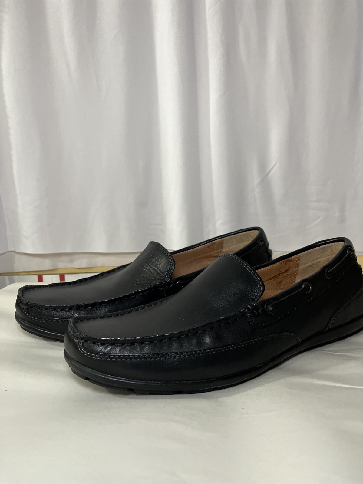 SAOLA Scarpe uomo eleganti casual Bass 10 5 nere pelle ammortizzata battistrada leggermente usate