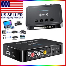 NFC Bluetooth Audio Adapter Transmitter Receiver with Remote for TV Home Stereo