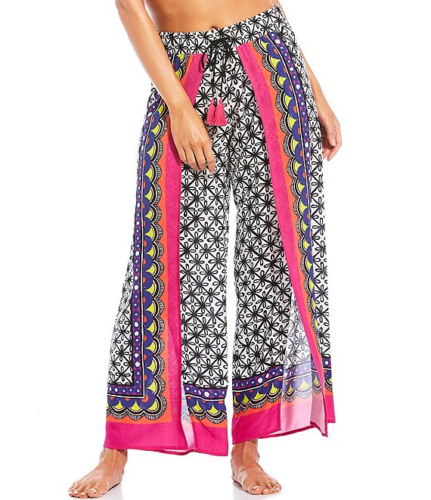 Trina Turk L Swimsuit Coverup Split Leg 