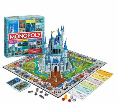 Disney Parks Theme Park Edition Monopoly Board Game Pop Up Castle